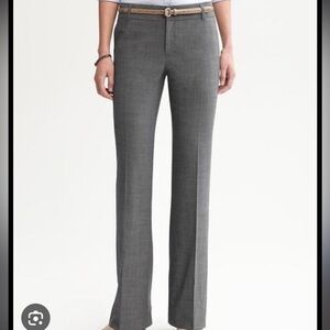 BANANA REPUBLIC Martín Fit Gray Straight Leg Wool Trousers